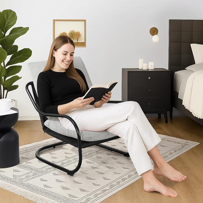 Peace nest Modern Accent Chair, Soft Upholstered Armchair - Image 4