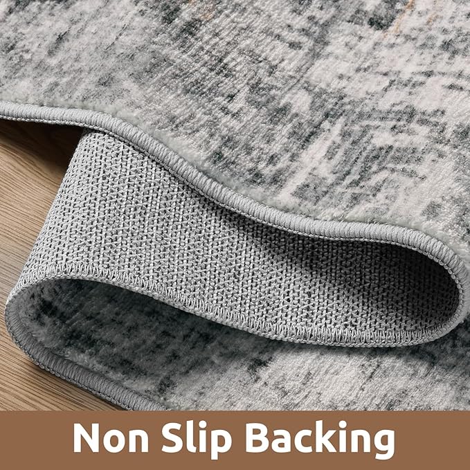 AMOAMI 2 x 10 Hallway Runner Rug Non Slip Super Soft Long Runner Rugs Machine - Image 3