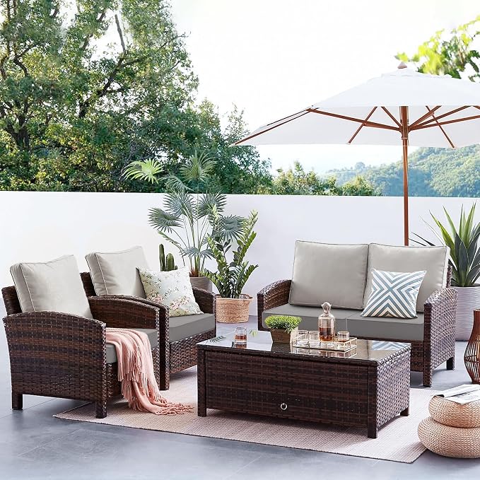 Favoyard Patio Chair Cushions 22 x 22 x 3 Inch Waterproof Outdoor Seat Cushions - Image 2