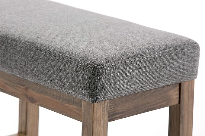 SIMPLIHOME Milltown Small Ottoman Bench - Image 7
