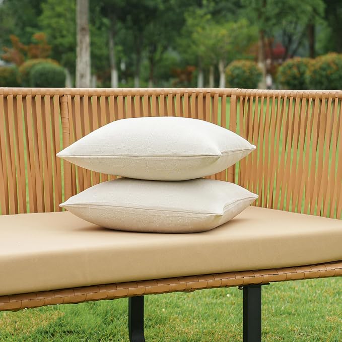 NiNi ALL Pack of 2 Decorative Outdoor Waterproof Pillow Covers Square Garden - Image 5