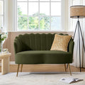 HULALA HOME Modern Velvet Loveseat Sofa by HULALAHOME
