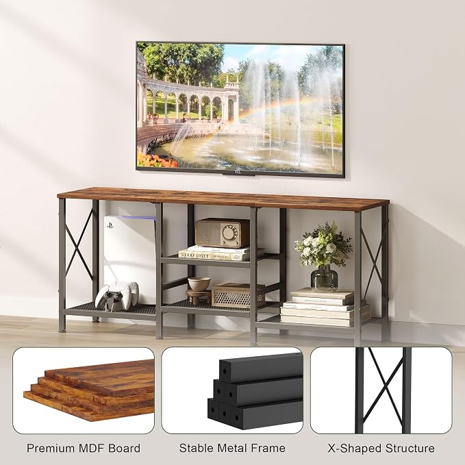JARHETUN TV Stand for 55 Inch TV, Entertainment Center - Image 5