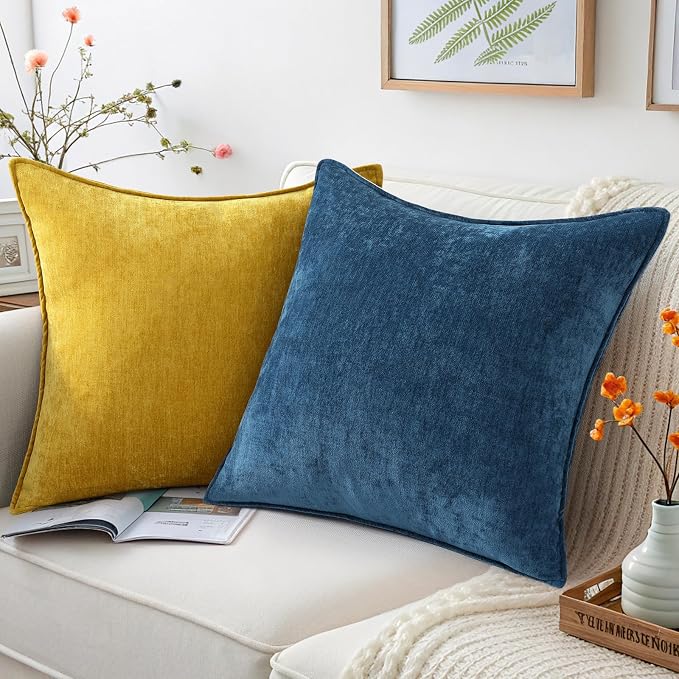 decorUhome Summer Couch Throw Pillow Covers 20x20 Set of 2, Decorative Soft - Image 5