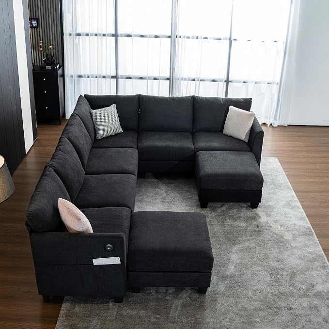 122.8" Large Sectional Couches for Living Room, 6 Seater L Shaped Modular - Image 9