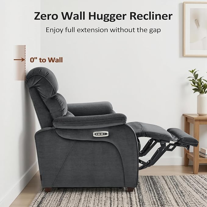 MCombo 73.8'' Wall Hugger Power Loveseat Recliner, Reclining Loveseat - Image 4
