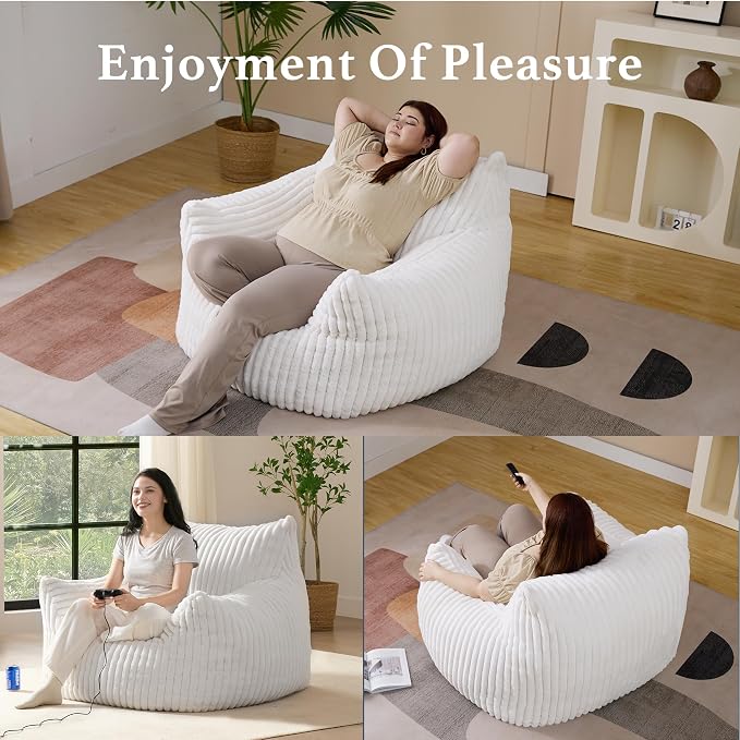 Giant Plush Bean Bag Chair for Adults - Image 7