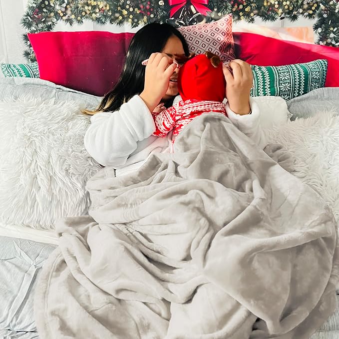 Bedsure Fleece Blanket Twin Blanket Linen - Image 5