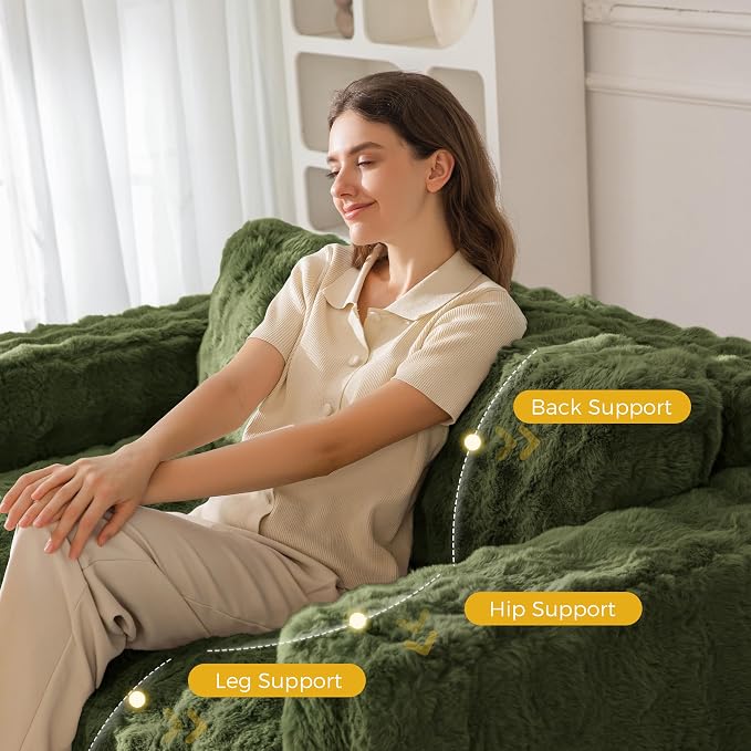 MAXYOYO Loveseat Sofa for Living Room, Small Sofa Couch Tufted Boneless Couch - Image 8