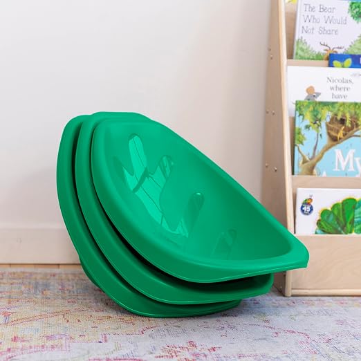 ECR4Kids Plastic Leaf Scoop Floor Rocker Seat, Classroom Furniture - Image 9