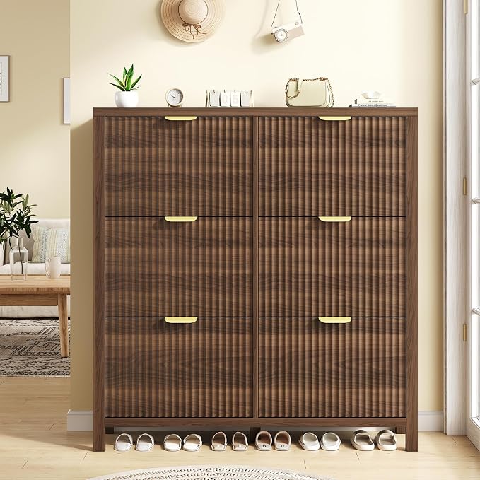 YOMILUVE 47.3" Shoe Cabinet Storage - Image 3