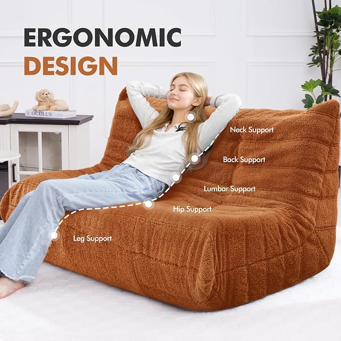 Bean Bag Loveseat Chair Big Sofa Beanbag Chair - Image 4