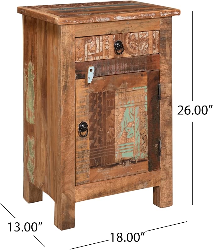 Traditional Carved Wood Side Table, Elegant Addition to Any Room, Made from - Image 2