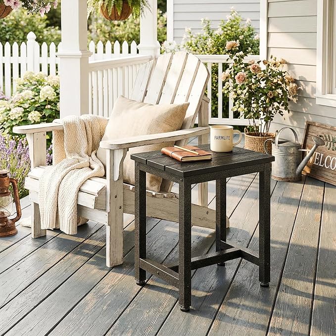 ODK Outdoor Side Tables Set of 2, Adirondack Patio End Table - Image 2