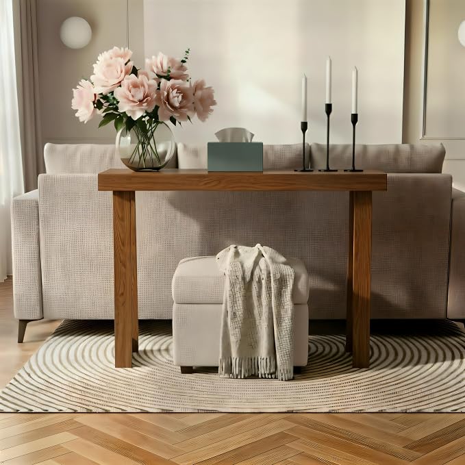 Plank+Beam Solid Wood Console Table, 36 Inch, Sofa Table, Narrow Entryway Table - Image 4
