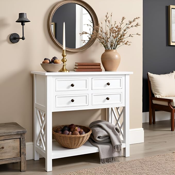 Alaterre Furniture Coventry 32" Wood Entryway Console Table - Image 5