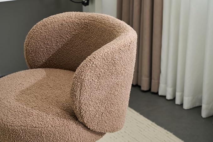 VINGLI Cute Small Swivel Desk Chair Comfy no Wheels, Ergonomic Low-Back Lumbar - Image 8