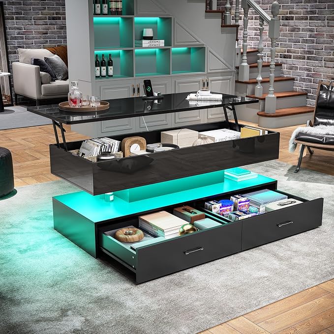 SEDETA 47.2" Lift Top Coffee Table, Coffee Tables - Image 3