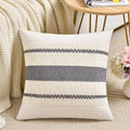 Fancy Homi Set of 1 Neutral Grey Farmhouse Decorative Throw Pillow Covers 20x20 by Fancy+Homi
