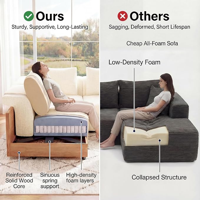 Welzona loveseat Sofa, Small Couches - Image 3