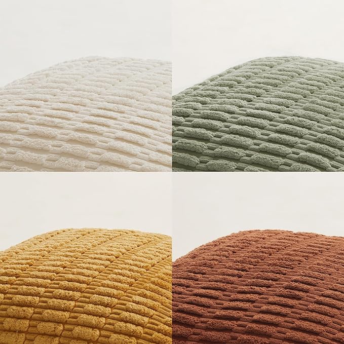 Fancy Homi 4 Packs Fall Boho Lumbar Decorative Throw Pillow Covers 12x20 Inch - Image 5