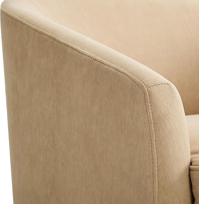 Swivel Barrel Accent Chairs Set of 2, Round Chenille Fabric Living Room Arm - Image 9