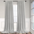 Pitalk Light Grey Curtains 90 Inches Long by Pitalk