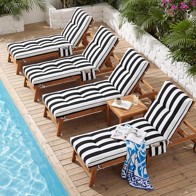 Kigley Outdoor Chaise Lounge Cushions - Image 7