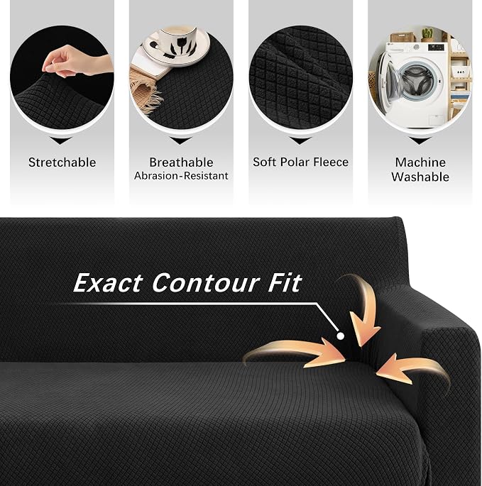 Arfntevss Stretch Sectional Couch Covers L Shaped Corner Sectional Sofa Cover - Image 5