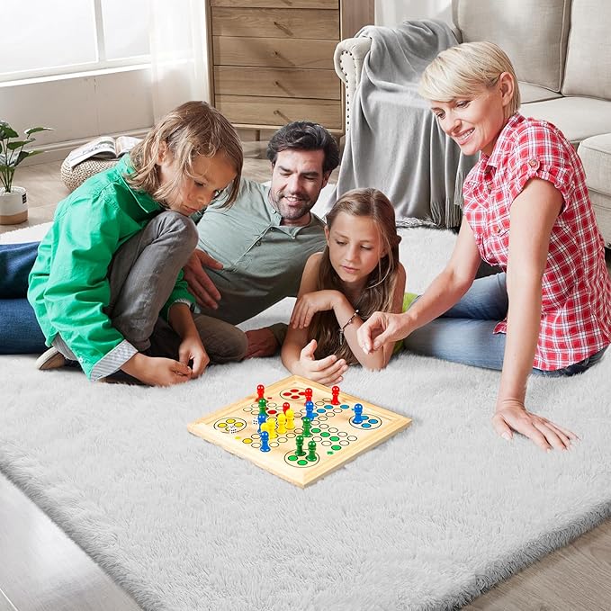 Shag Area Rugs for Bedroom Living Room, 6X9 Ultra Soft White Fluffy Area Rugs - Image 5