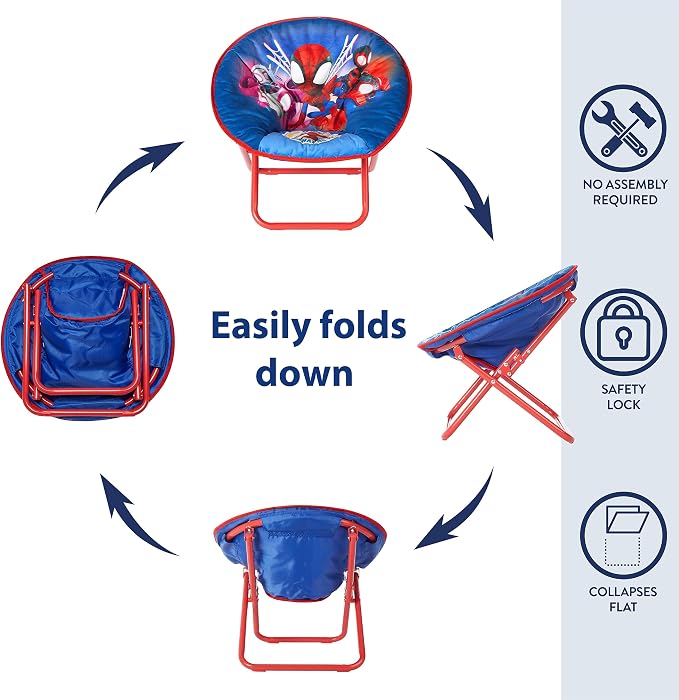 Marvel Spidey and His Amazing Friends 19” Frame Folding Toddler Saucer™ Chair - Image 5