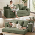 Oversize Loveseat Boneless Convertible Sofa Bed, Folding Floor Futon Sleeper by Unknown