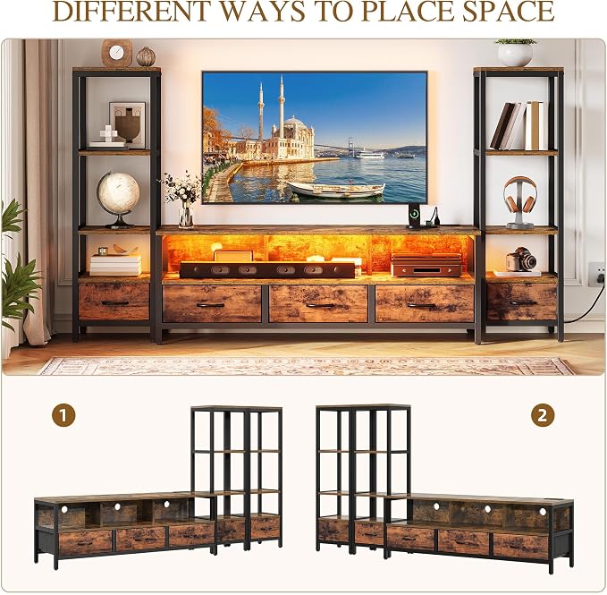 YITAHOME TV Stands for 65 inch TV Entertainment Center - Image 5