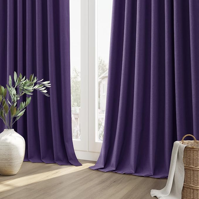 Guken 100% Blackout Curtains 108 Inch Length 2 Panels Set - Image 9