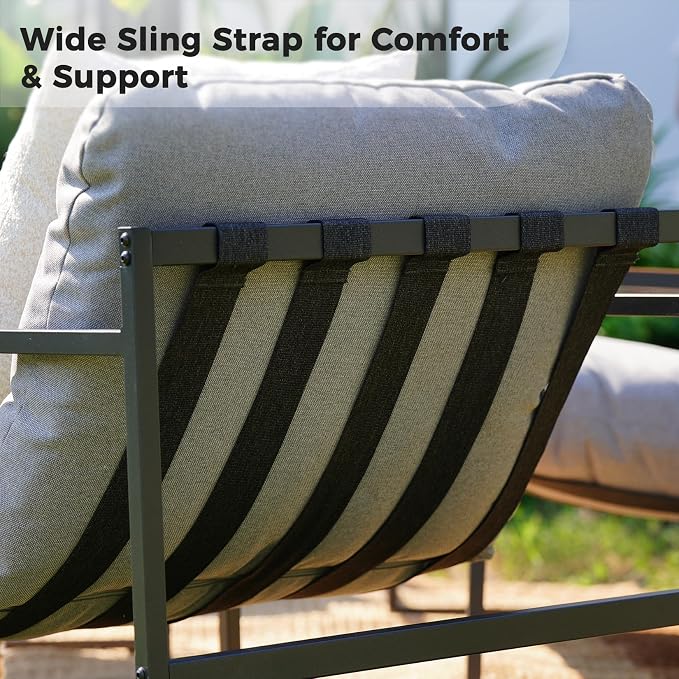 Grand Patio 4-Piece Modern Outdoor Furniture Set, Patio Sofa - Image 3