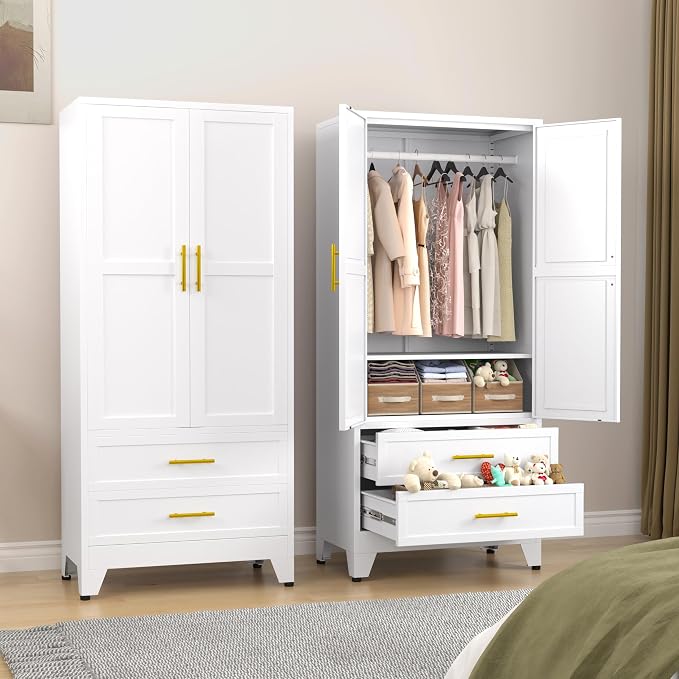 GAIOUS Metal Wardrobe Cabinet - Image 9
