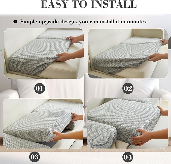 Couch Covers for 2 Cushion Sofa Pet Friendly Couch Cushion Covers Universal - Image 6