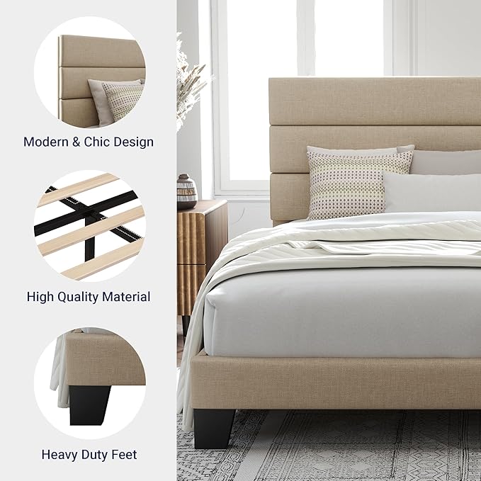 Allewie Full Size Platform Bed Frame - Image 6