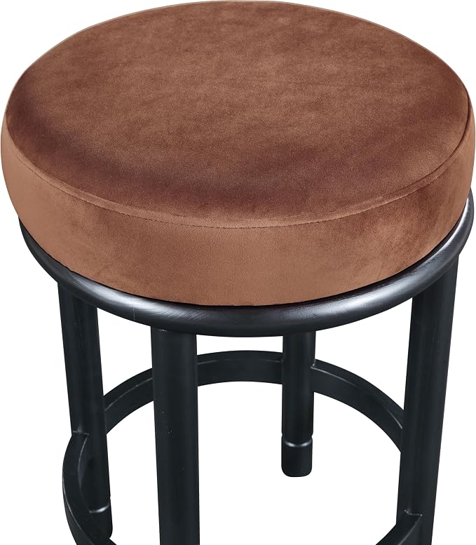 Meridian Furniture 977Cognac-C Monette Collection Art Deco Counter Stool - Image 5