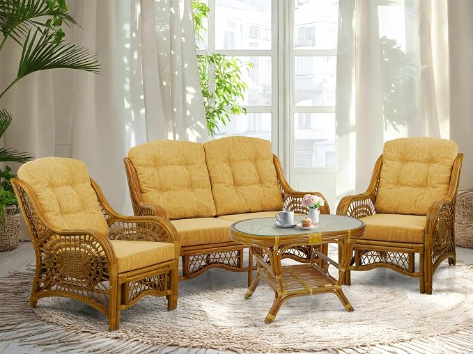 Malibu Lounge Living Accent Armchair Natural Rattan Wicker Handmade Design - Image 7