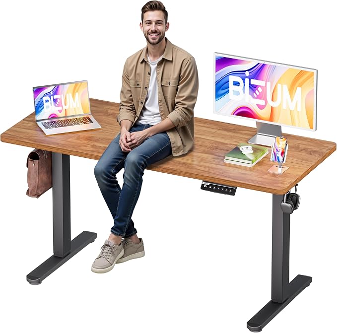 BIZUM Electric Standing Desk, 55x24 inches Height Adjustable Desk, Sit to Stand by Unknown
