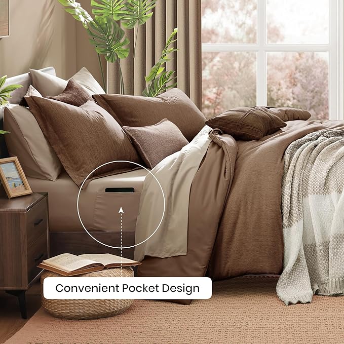 Monbix Oversized Queen Comforter Set, Bed in a Bag 7 Pieces - Image 4