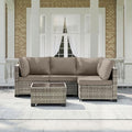 MOCHITO 5 Pieces Outdoor Patio Furniture Sets, All-Weather Sectional Sofa Grey by Unknown