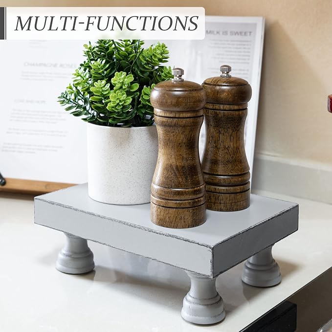 EOSAHR Decorative Wood Riser for Display : Modern Farmhouse Pedestal Stand for - Image 3