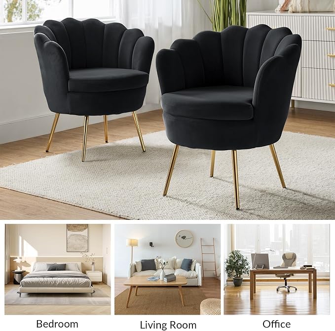 HULALA HOME Modern Velvet Accent Chair - Image 7