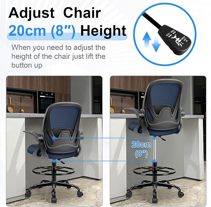 Drafting Chair Tall Office Chair - Image 6