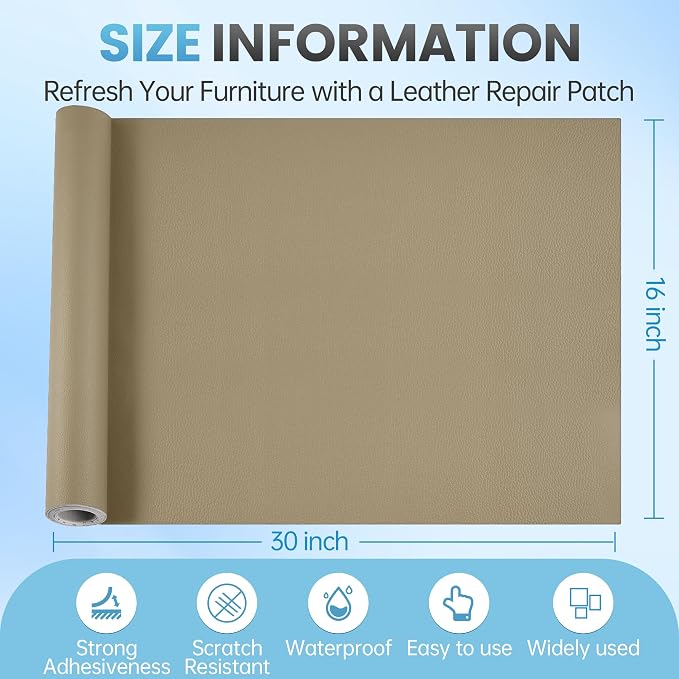 Leather Repair Patch Tape Kit, Vinyl Leather Repair Kit - Image 2
