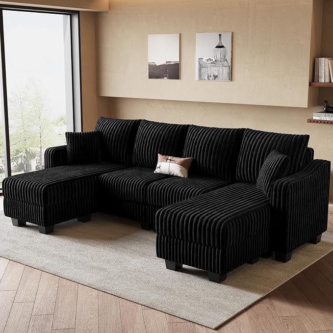 Belffin U Shaped Couch with Reversible Chaises Sectional Couches - Image 4