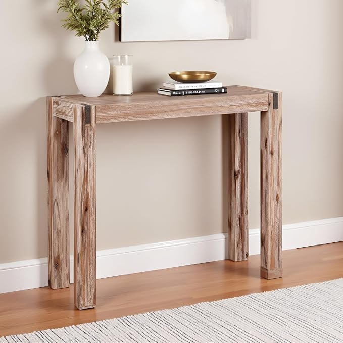 Alaterre Furniture Woodstock 40-Inch Console Table – Modern Farmhouse Entryway - Image 6