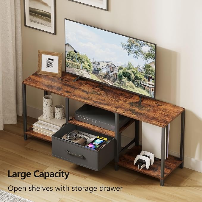 JARHETUN TV Stand with Fabric Drawer - Image 4